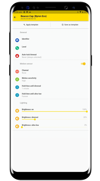 elumen-app-device-settings-screen